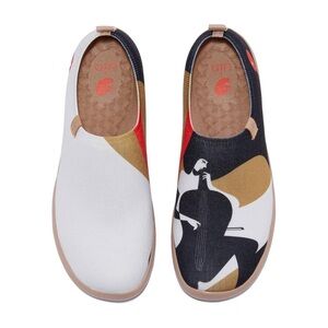 NWT UIN Women Slip Ons Walking Casual Loafers KNIT/She & Cello/ US7